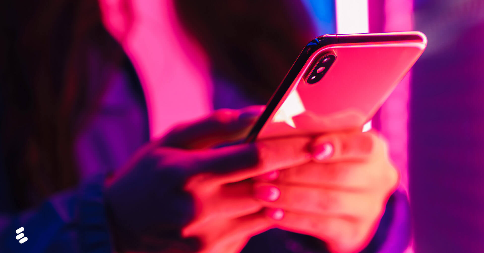 woman holding phone