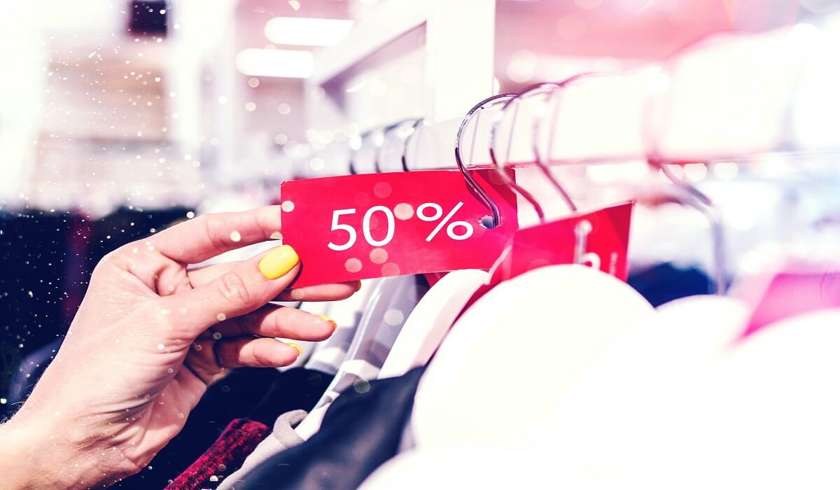 A half-off price tag.