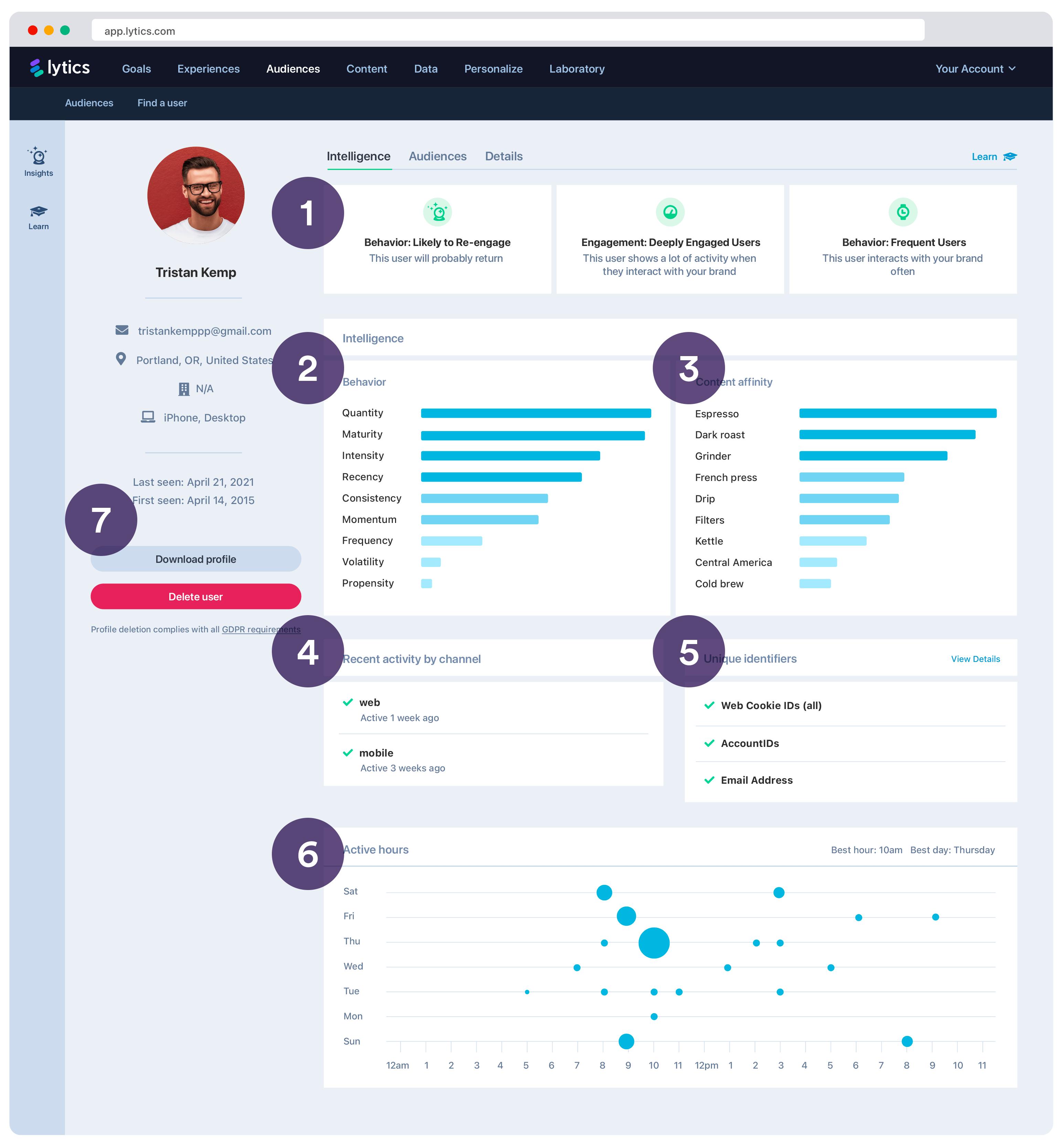 lytics behavioral profiles